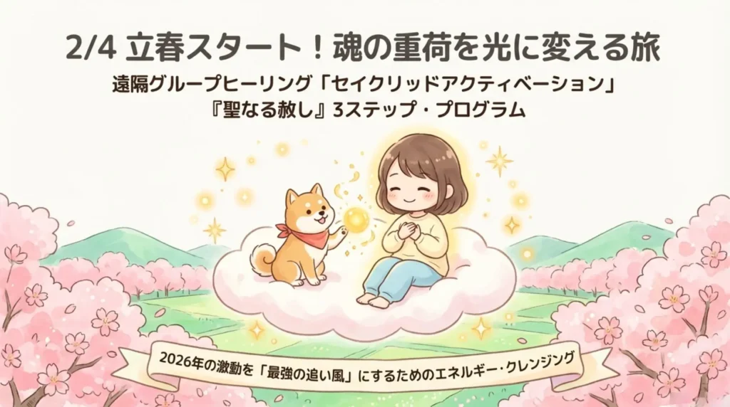 2/4立春スタート！遠隔グループ・セイクリッドアクティベーション「聖なる赦し」３ステップ