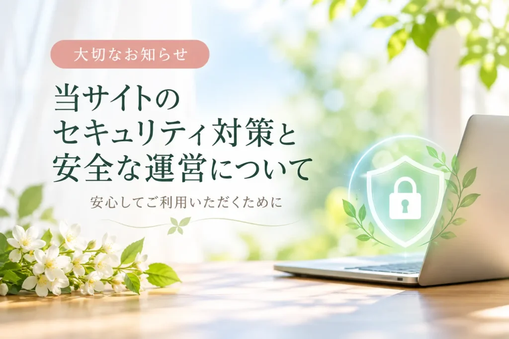 セラピールームオーブ公式サイトのセキュリティ対策と安全な運営についてのお知らせ